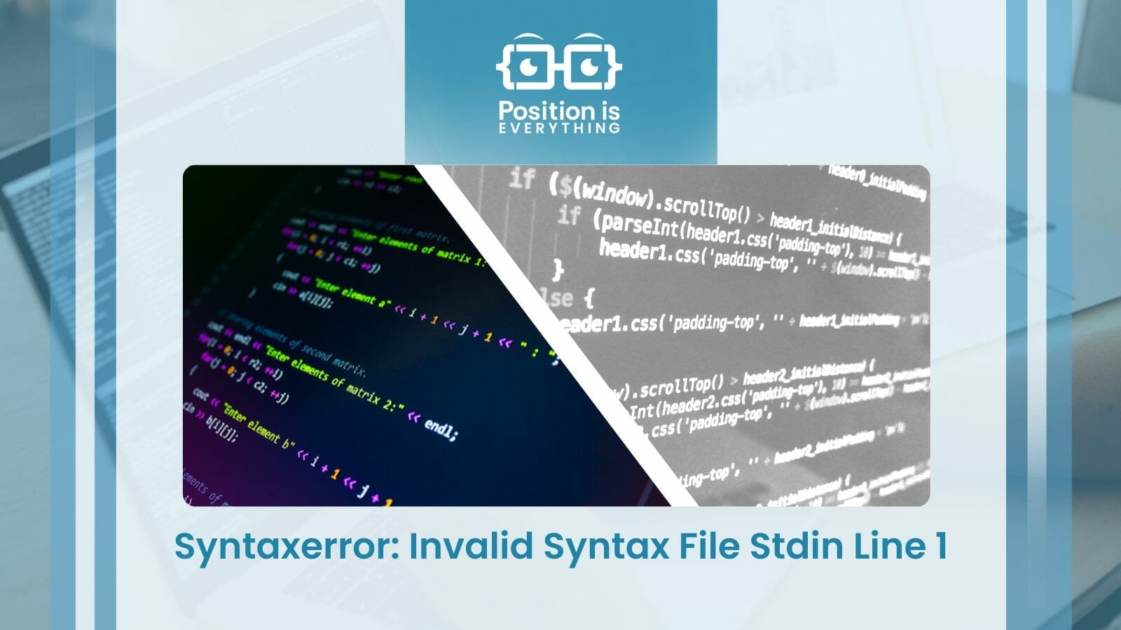 file stdin line 1 invalid syntax