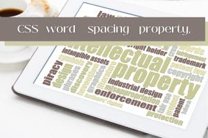 Css word spacing property