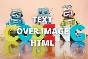 Overlay text on an image html