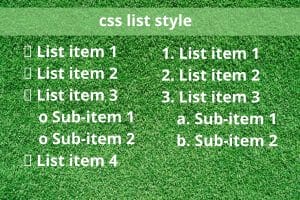 Css list style