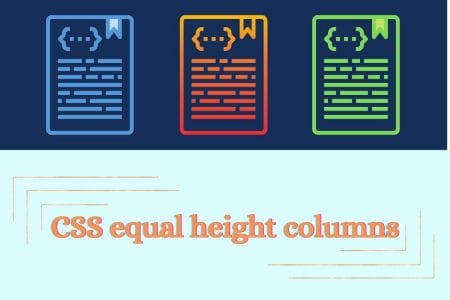 How to create css equal height columns