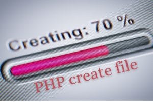 How to create file in php