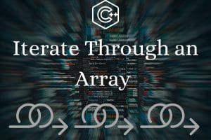 Iterate through an array in c
