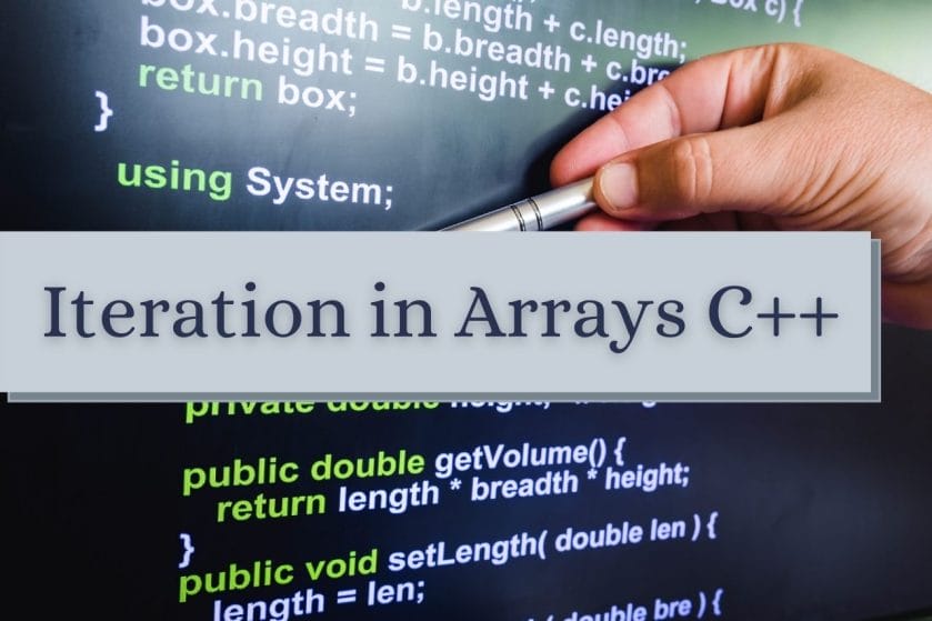 Iteration in arrays c