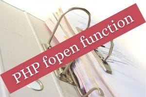 Php fopen function