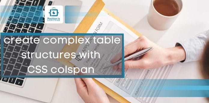 Css colspan implemented in html tables