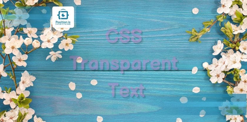 Set the transparency of your text css