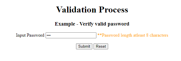 Javascript form validation code output rd example