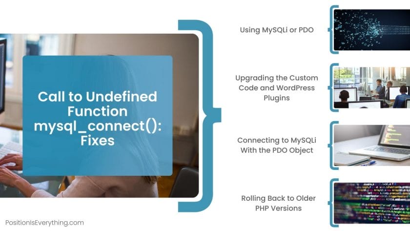 Call to Undefined Function mysql connect Fixes
