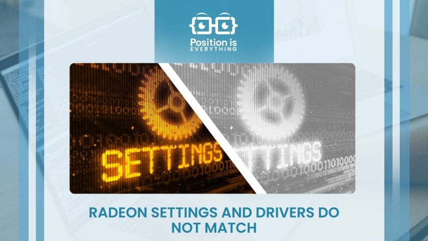 The radeon settings and drivers do not match