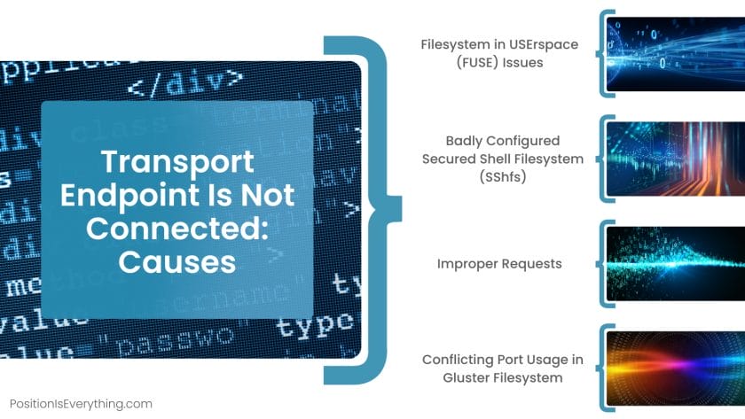 Transport endpoint is not connected causes