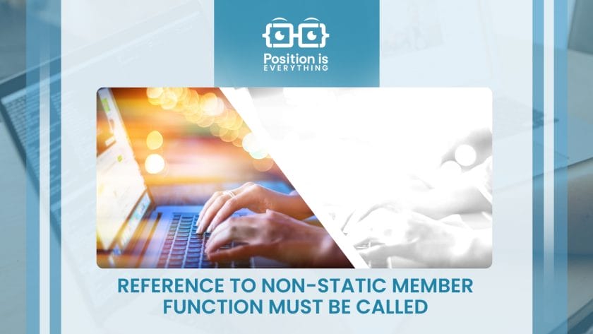 reference to non static member function must be called
