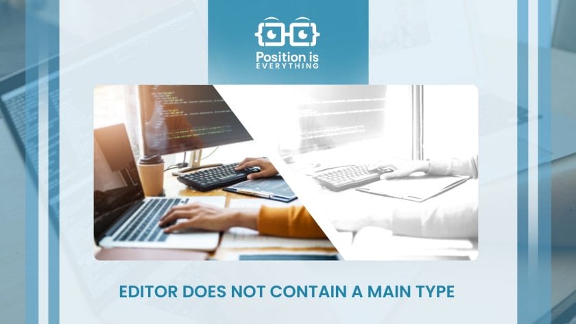 the editor does not contain a main type