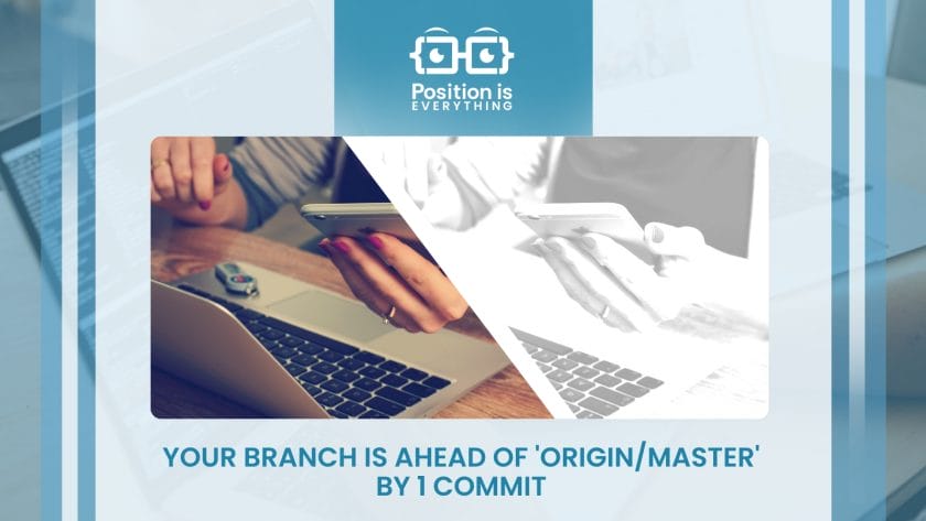 your branch is ahead of origin master by 1 commit
