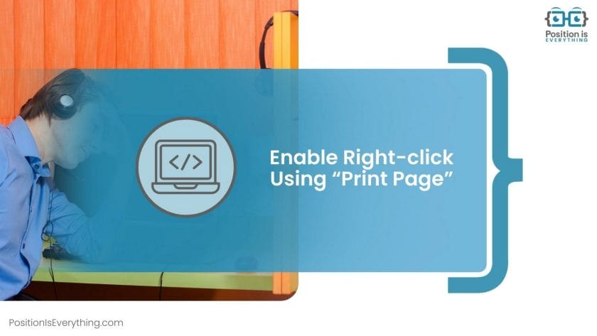 Enable Right click Using Print Page