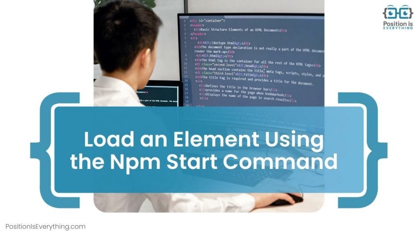Load an Element Using the Npm Start Command