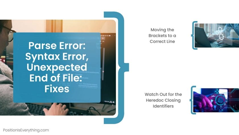 Parse Error Syntax Error Unexpected End of File Fixes