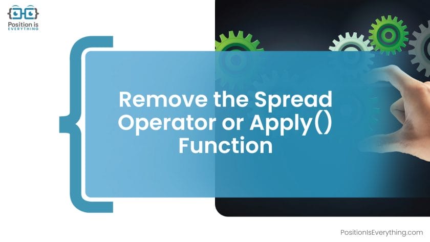 Remove the Spread Operator or Apply Function
