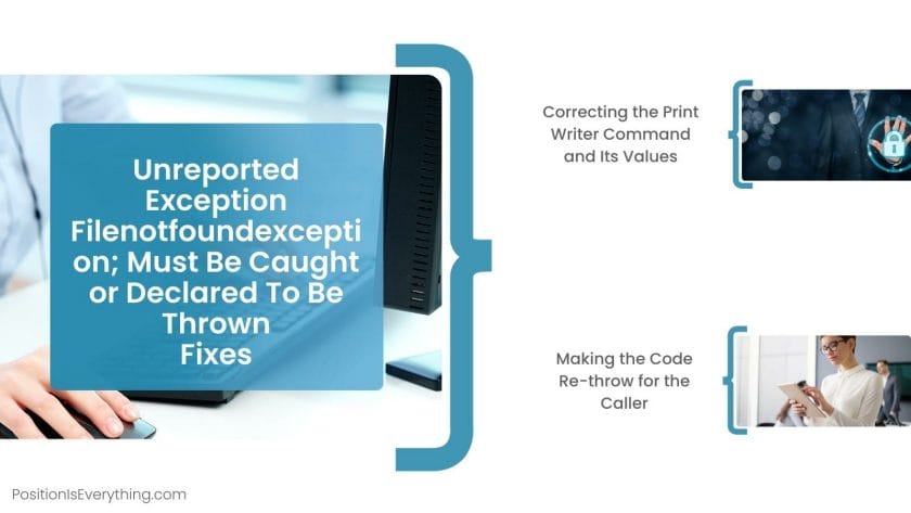 Unreported Exception Filenotfoundexception Must Be Caught or Declared To Be Thrown Fixes