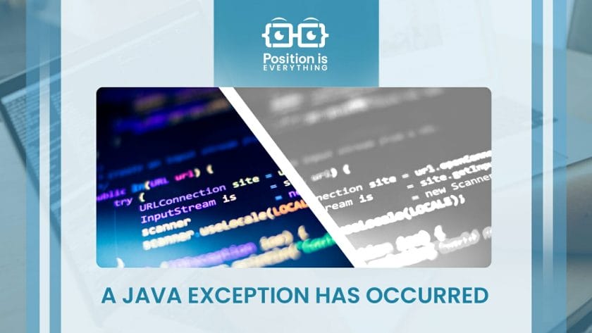 a java exception has occurred