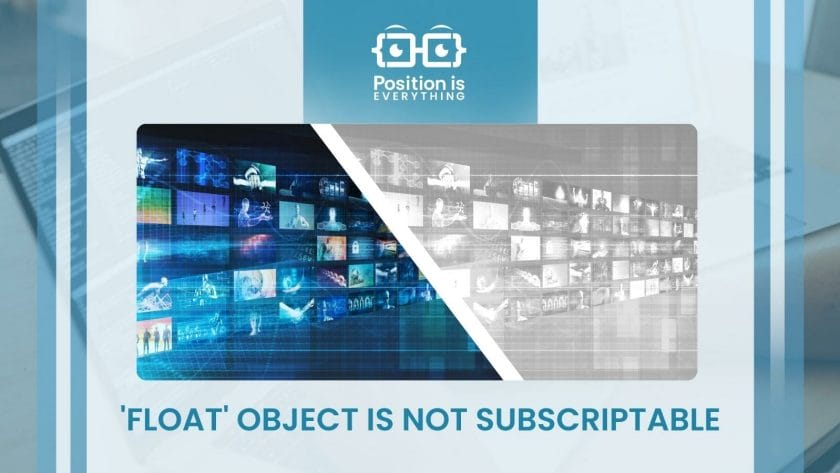 float object is not subscriptable