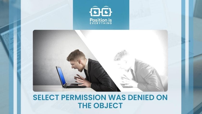 select permission was denied on the object