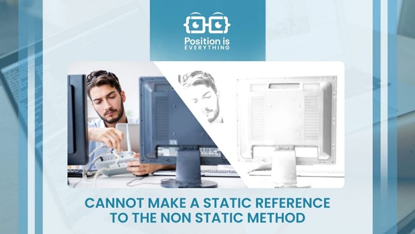 Cannot Make a Static Reference to the Non Static Method