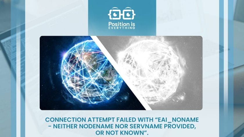 Connection Attempt Failed With eai noname Neither Nodename nor Servname Provided or Not Known