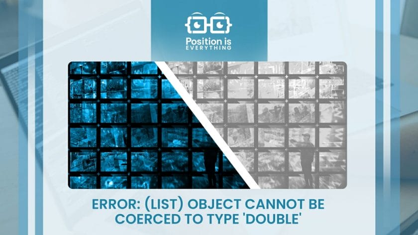 Error List Object Cannot Be Coerced to Type Double