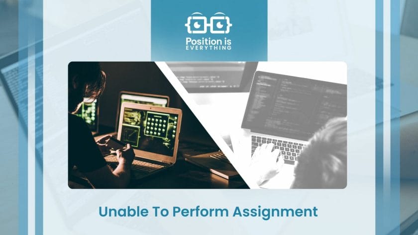 Unable To Perform Assignment