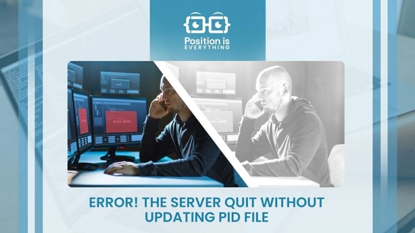 error the server quit without updating pid file
