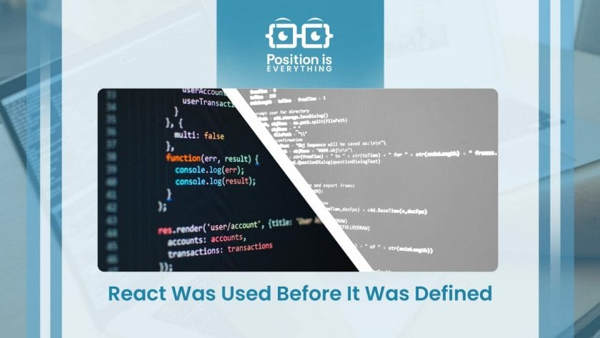 React Was Used Before It Was Defined