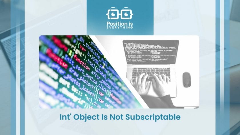 Int Object Is Not Subscriptable