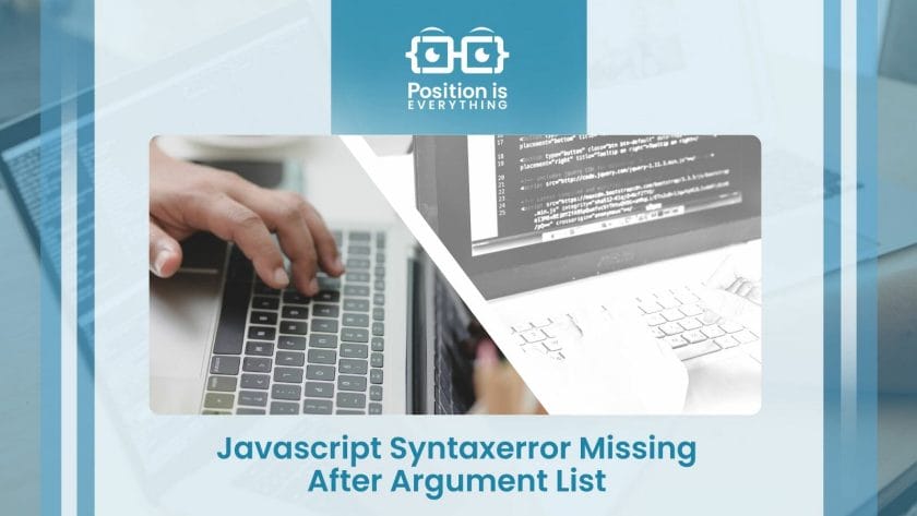 Javascript Syntaxerror Missing After Argument List