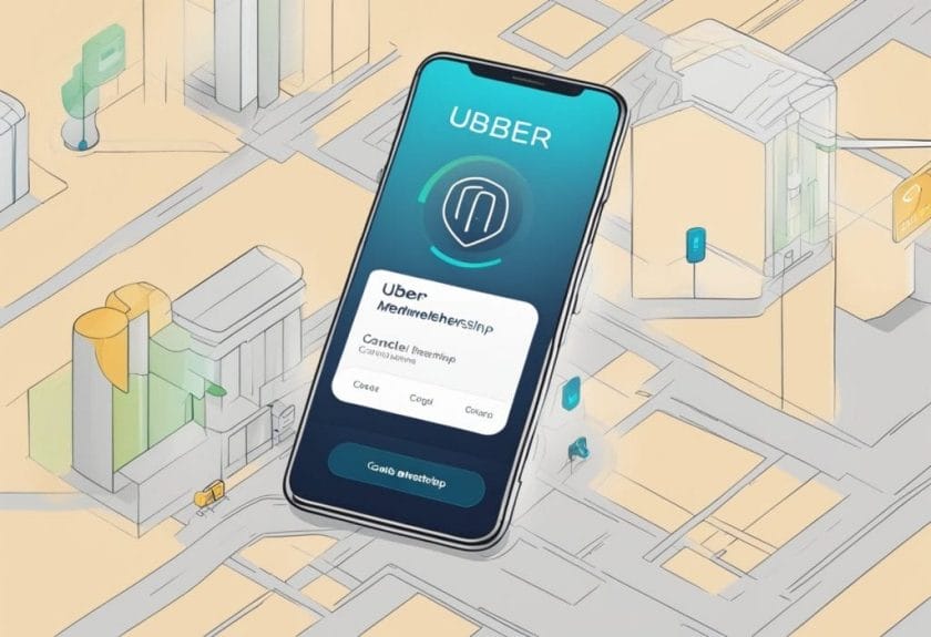 Uber App With A Map Behind It ~ Position Is Everything